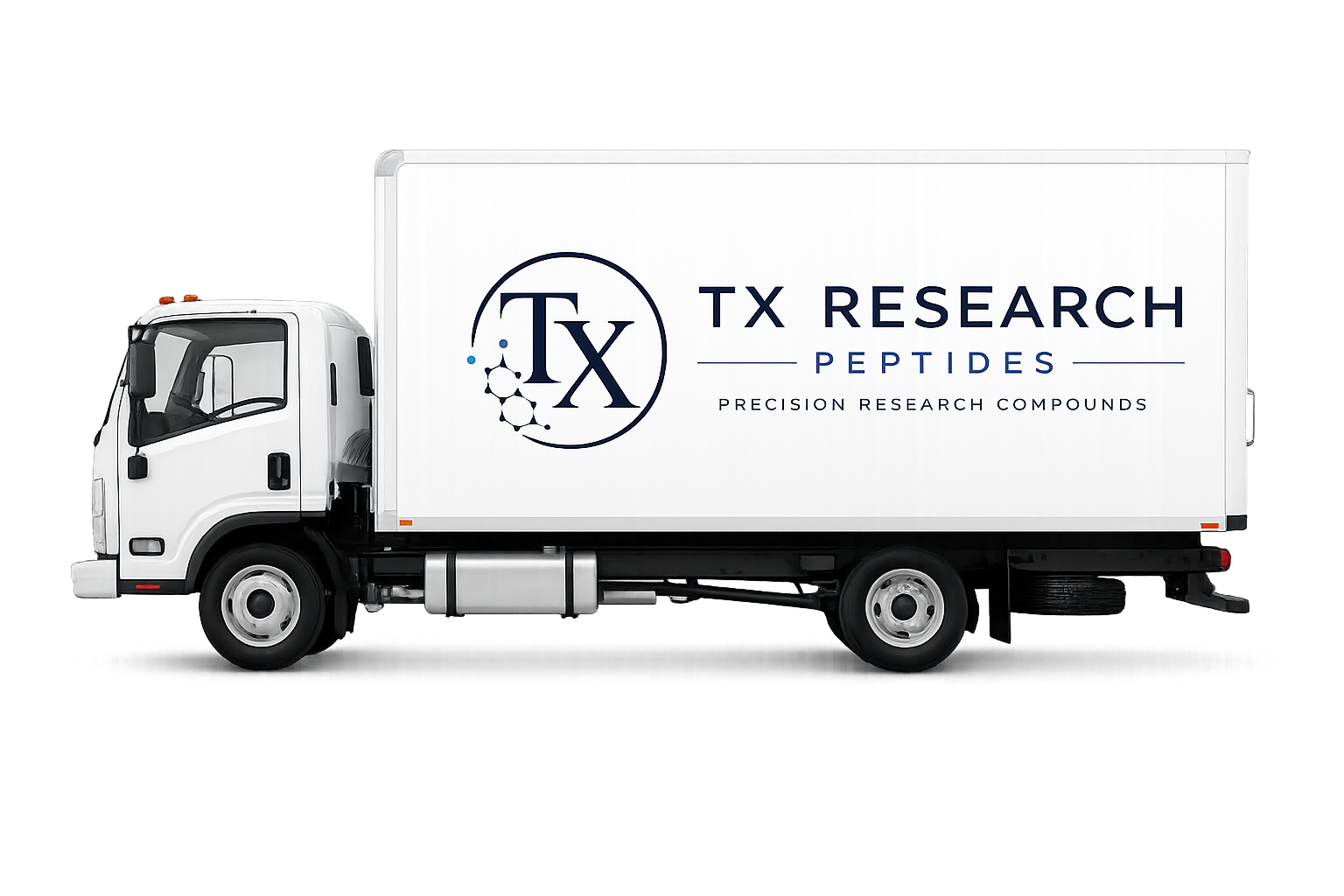 TX Research Peptides delivery truck